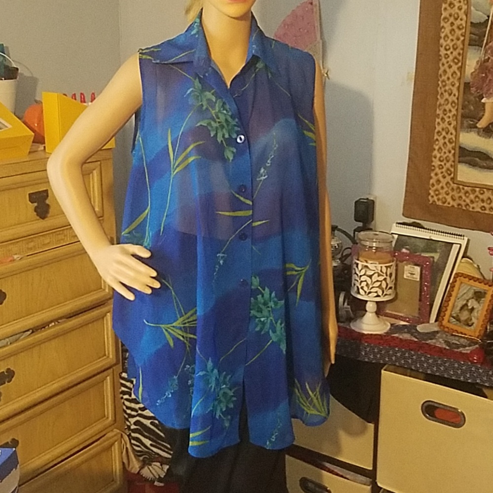 Sheer top long length